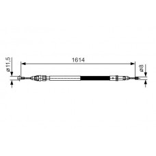 1 987 482 007 BOSCH Тросик, cтояночный тормоз