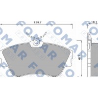 FO 625381 FOMAR Friction Комплект гальмівних колодок дисковий гальм
