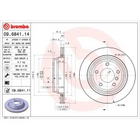 09.6841.11 BREMBO Гальмівний диск