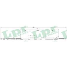 C0874B LPR Тросик, cтояночный тормоз