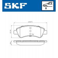 VKBP 80040 SKF КомплеК т гальмівних колодок, дискове гальмо