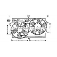 FD7507 AVA QUALITY COOLING Вентилятор охолодження двигуна