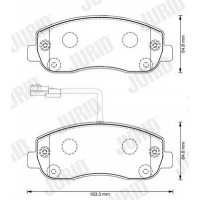 573357J JURID Комплект гальмівних колодок дисковий гальм