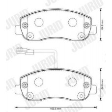 573357J JURID Комплект гальмівних колодок дисковий гальм