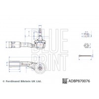 ADBP870076 BLUE PRINT Наконечник поперечної кермової тяги