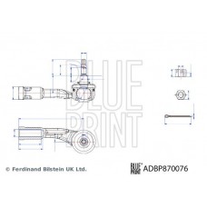ADBP870076 BLUE PRINT Наконечник поперечної кермової тяги