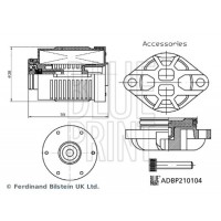 ADBP210104 BLUE PRINT Гідравл фільтр повний привід з багатодисковим зчепленням