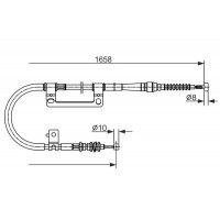 1 987 477 331 BOSCH Тросик, cтояночный тормоз