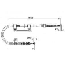 1 987 477 331 BOSCH Тросик, cтояночный тормоз