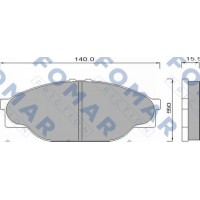 FO 493981 FOMAR Friction Комплект гальмівних колодок дисковий гальм