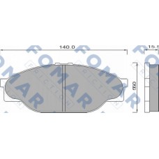FO 493981 FOMAR Friction Комплект гальмівних колодок дисковий гальм FO 493981 FOMAR Friction Комплект гальмівних колодок дисковий гальм