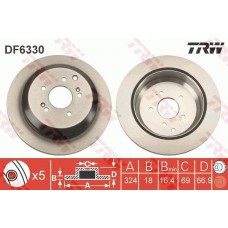 DF6330 TRW Гальмівний диск