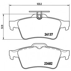 P 59 042 BREMBO Комплект гальмівних колодок дисковий гальм