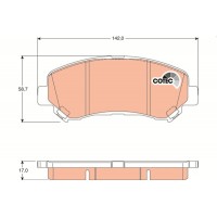 GDB3467 TRW Комплект гальмівних колодок дисковий гальм