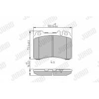 571879J JURID Комплект гальмівних колодок дисковий гальм