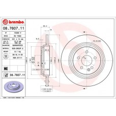 08.7607.11 BREMBO Гальмівний диск