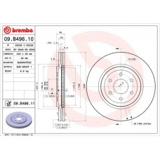 09.B496.10 BREMBO Гальмівний диск