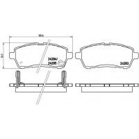 P 16 013 BREMBO Комплект гальмівних колодок дисковий гальм
