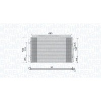 350203978000 MAGNETI MARELLI Конденсатор кондиціонера