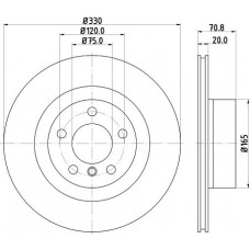 8DD 355 119-541 HELLA PAGID Гальмівний диск