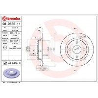 08.D566.11 BREMBO Гальмівний диск