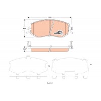 GDB3519 TRW Комплект гальмівних колодок дисковий гальм