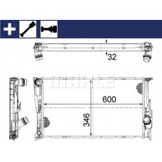 CR 1083 000S MAHLE Радіатор охолодження двигуна