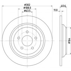 8DD 355 126-571 HELLA PAGID Гальмівний диск
