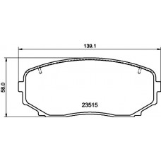 8DB 355 032-941 HELLA PAGID Комплект гальмівних колодок дисковий гальм