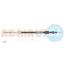 07.0228 ADRIAUTO Тросик, cтояночный тормоз