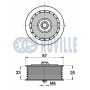 542412 RUVILLE Паразитный / ведущий ролик, Поліклиновий ремінь