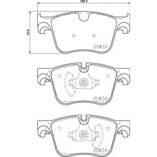 P 61 127 BREMBO Комплект гальмівних колодок дисковий гальм