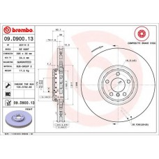 09.D900.13 BREMBO Гальмівний диск