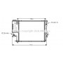 BWA2186 AVA QUALITY COOLING Радіатор охолодження двигуна