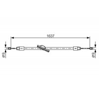1 987 482 330 BOSCH Тросик, cтояночный тормоз
