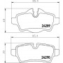 8DB 355 031-791 HELLA PAGID Комплект гальмівних колодок дисковий гальм