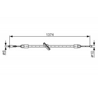 1 987 482 312 BOSCH Тросик, cтояночный тормоз