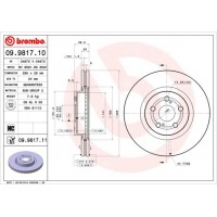 09.9817.10 BREMBO Гальмівний диск