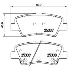 P 30 067 BREMBO Комплект гальмівних колодок дисковий гальм
