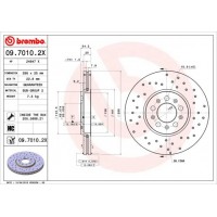09.7010.2X BREMBO Гальмівний диск