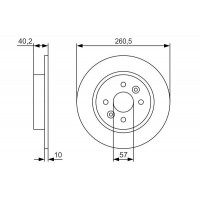 0 986 479 S85 BOSCH Гальмівний диск