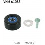 VKM 61085 SKF Паразитный / ведущий ролик, Поліклиновий ремінь