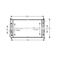 CR2054 AVA QUALITY COOLING Радіатор охолодження двигуна