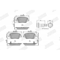 573626J JURID Комплект гальмівних колодок дисковий гальм