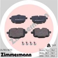 24703.167.1 ZIMMERMANN Комплект гальмівних колодок дисковий гальм