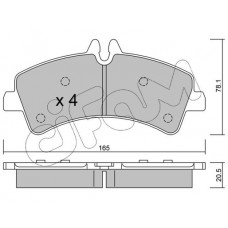 822-674-0 CIFAM Комплект гальмівних колодок дисковий гальм