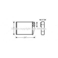 MSA6673 AVA QUALITY COOLING Теплообмінник обігрів салону