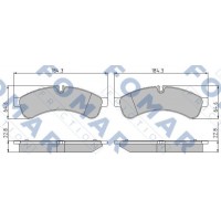 FO 929281 FOMAR Friction Комплект гальмівних колодок дисковий гальм