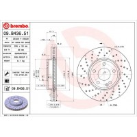 09.B436.51 BREMBO Гальмівний диск