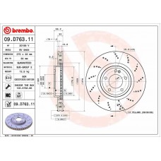 09.D763.11 BREMBO Гальмівний диск